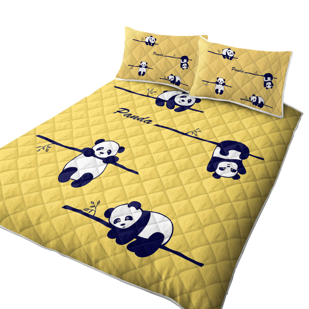 Hanging Panda Coverlet