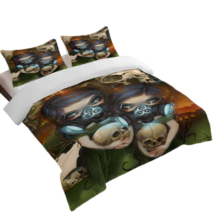 Hazardous Beauties Post Apocalyptic Art Girls Duvet Covers