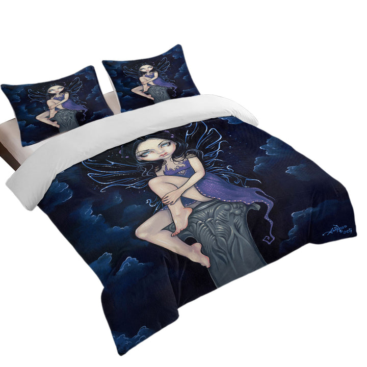 Heavenly Nightshade Gothic Dark Fairy Duvet Cover set