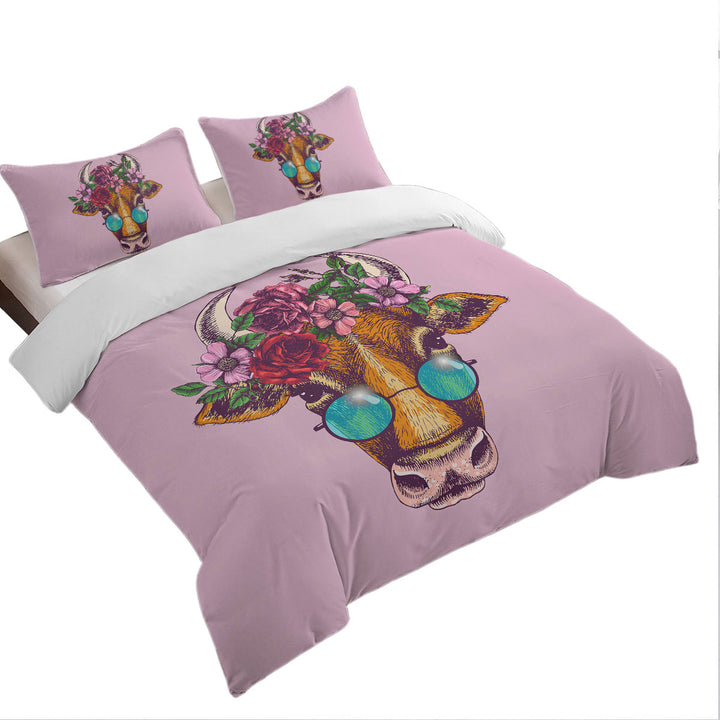 Hipster Cow Duvet Covers