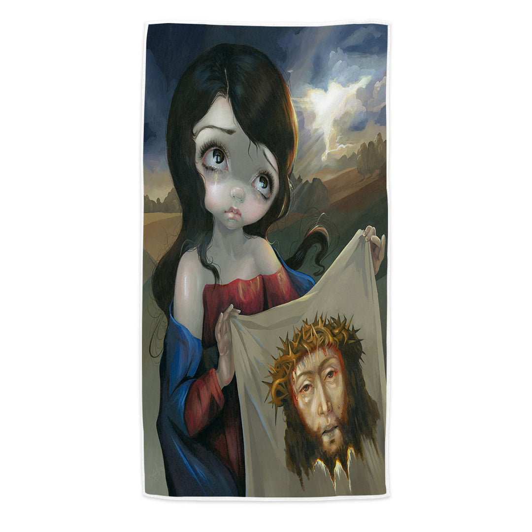 Historical Christian Art Veronica_s Veil Beach Towels