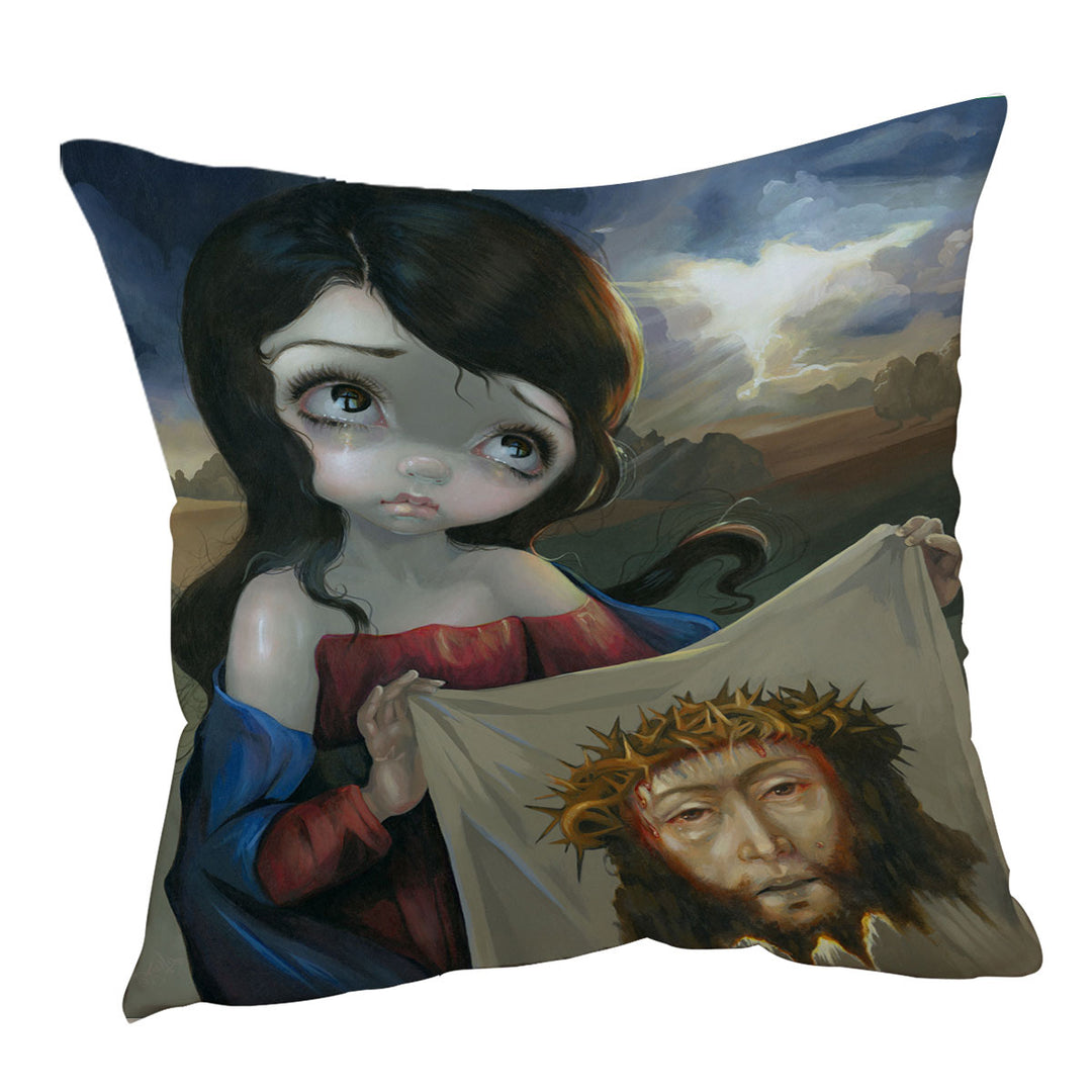 Historical Christian Art Veronica_s Veil Cushion Cover