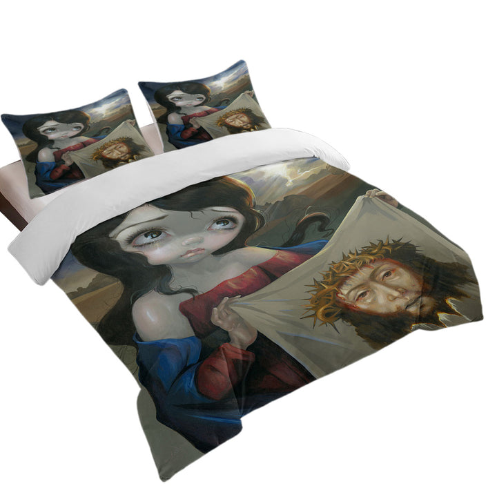 Historical Christian Art Veronica_s Veil Duvet Covers