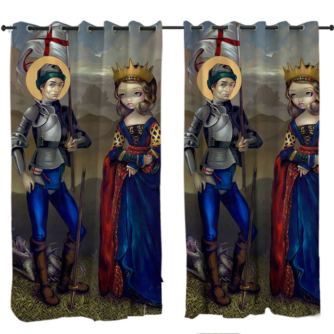 History Art Saint George and Princess Sabra Curtains