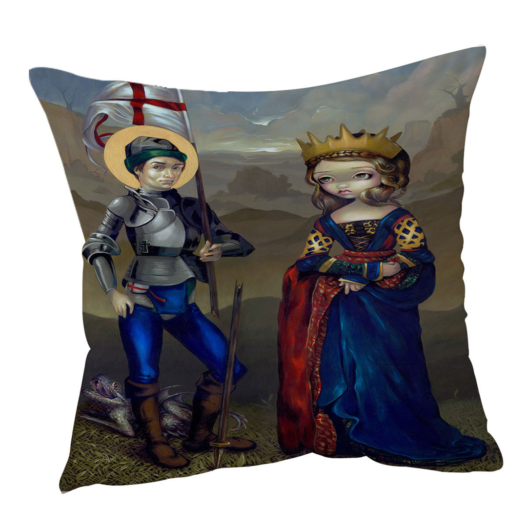 History Art Saint George and Princess Sabra Cushion Cover