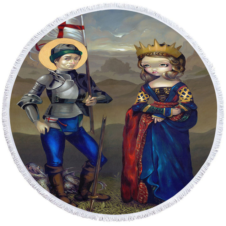 History Art Saint George and Princess Sabra Microfibre Beach Towels