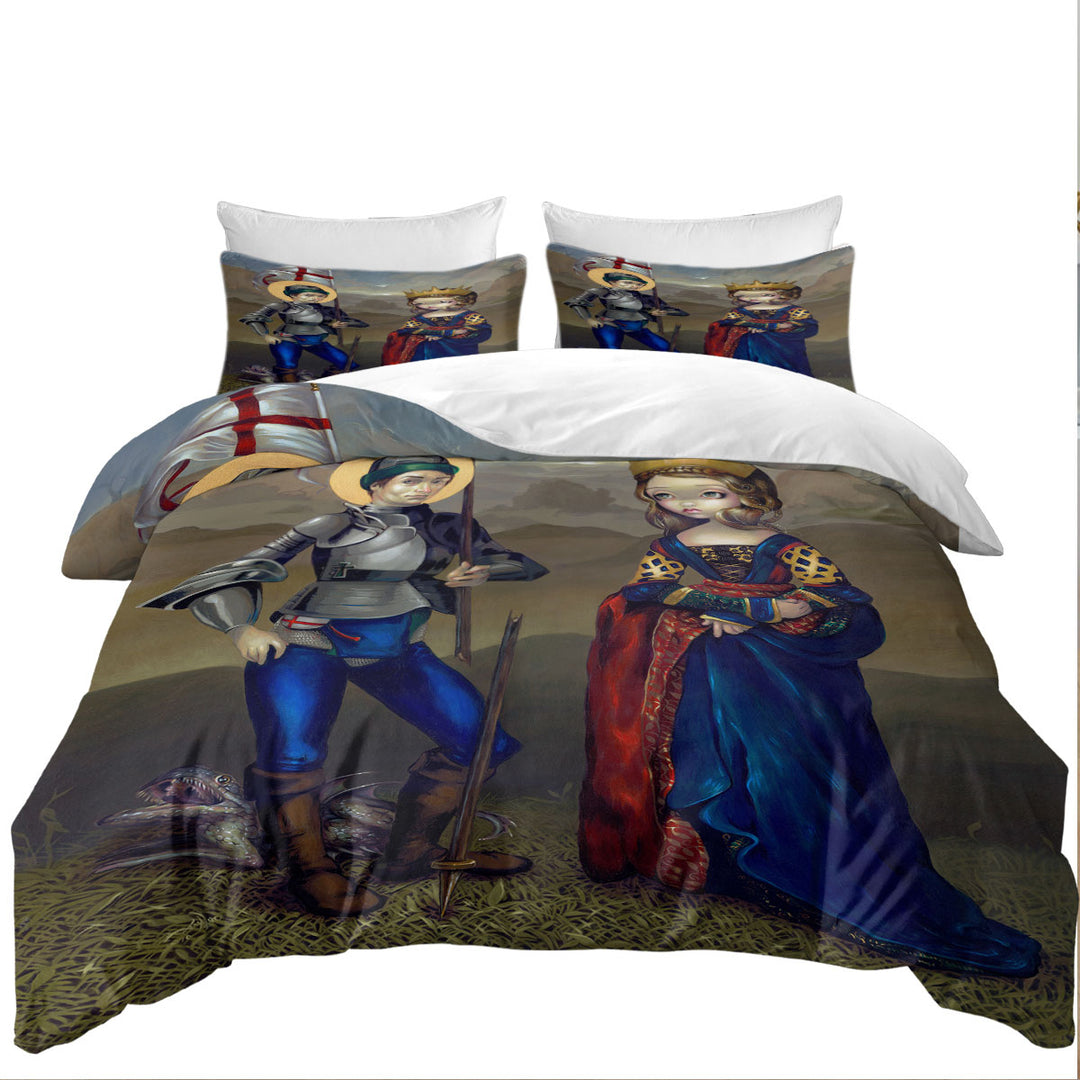 History Art Saint George and Princess Sabra Twin Duvet Covers