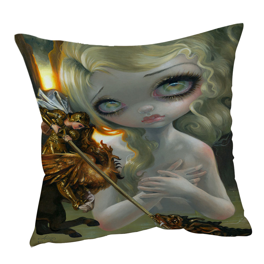 History Art Tableaux Vivants Roger and Angelica Cushion Cover