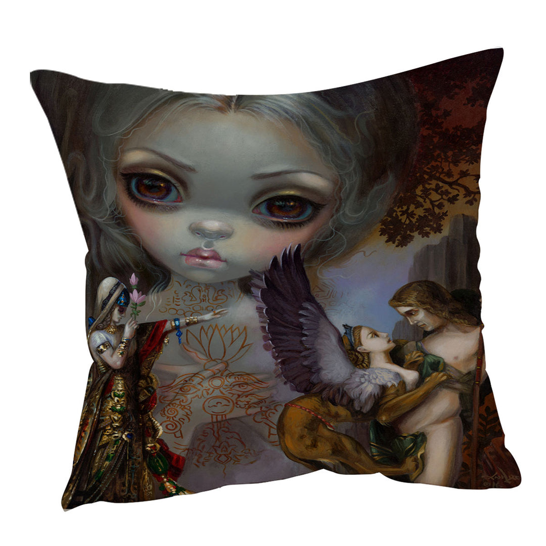 History Art Tableaux Vivants Salome and the Sphinx Throw Pillow