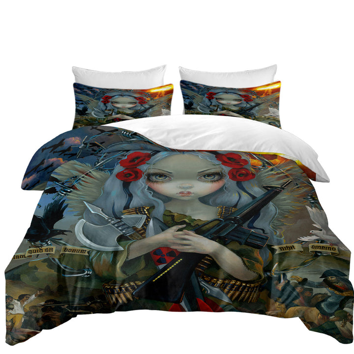 History Art Unseelie Court War Beautiful Angel Girl Coverlet