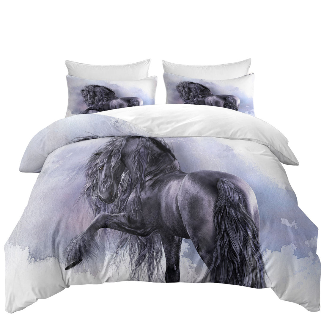 Honorable Horse the Black Pearl Horses Art Twin xl Duvet Covers