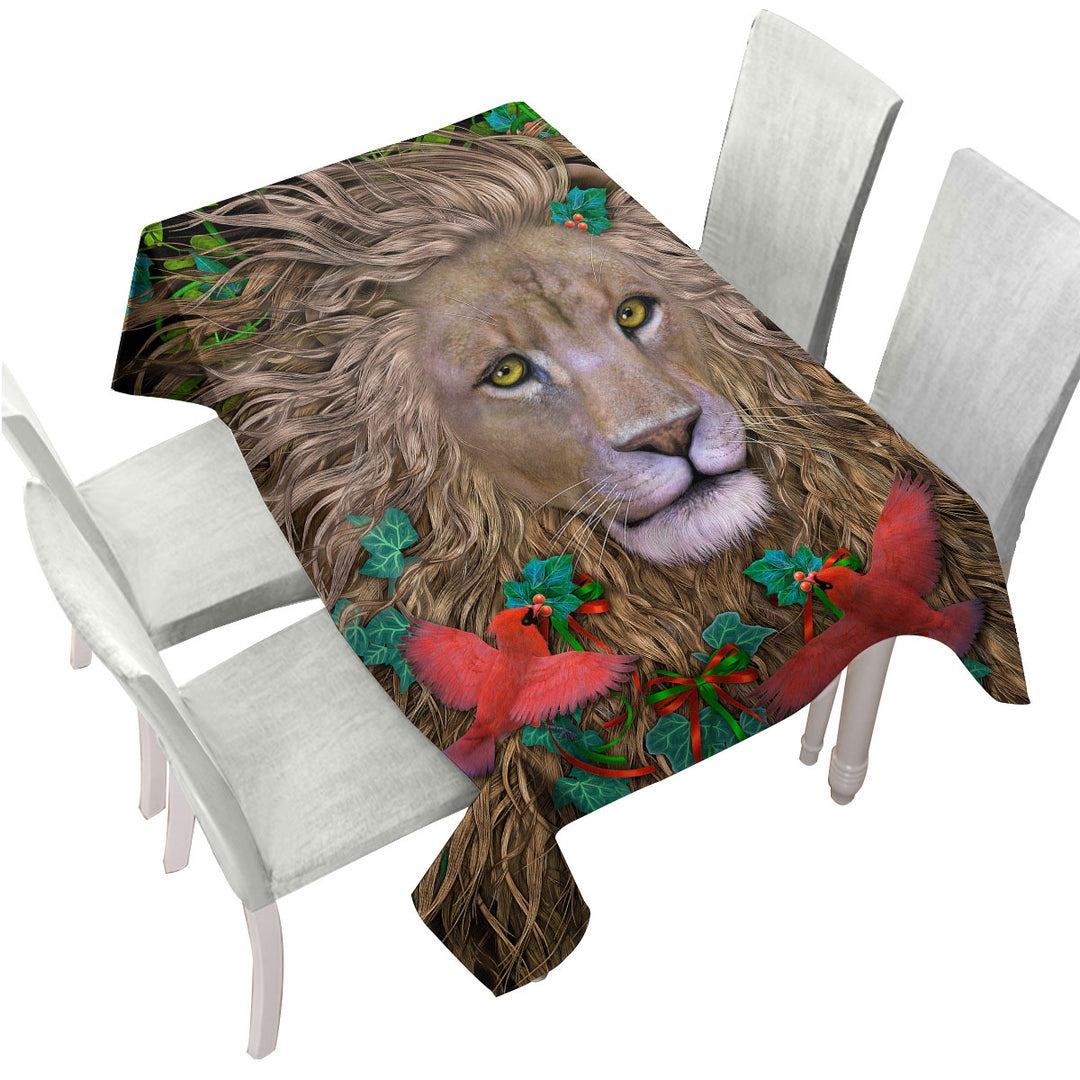 Honorable Lion the King of Peace Tablecloth