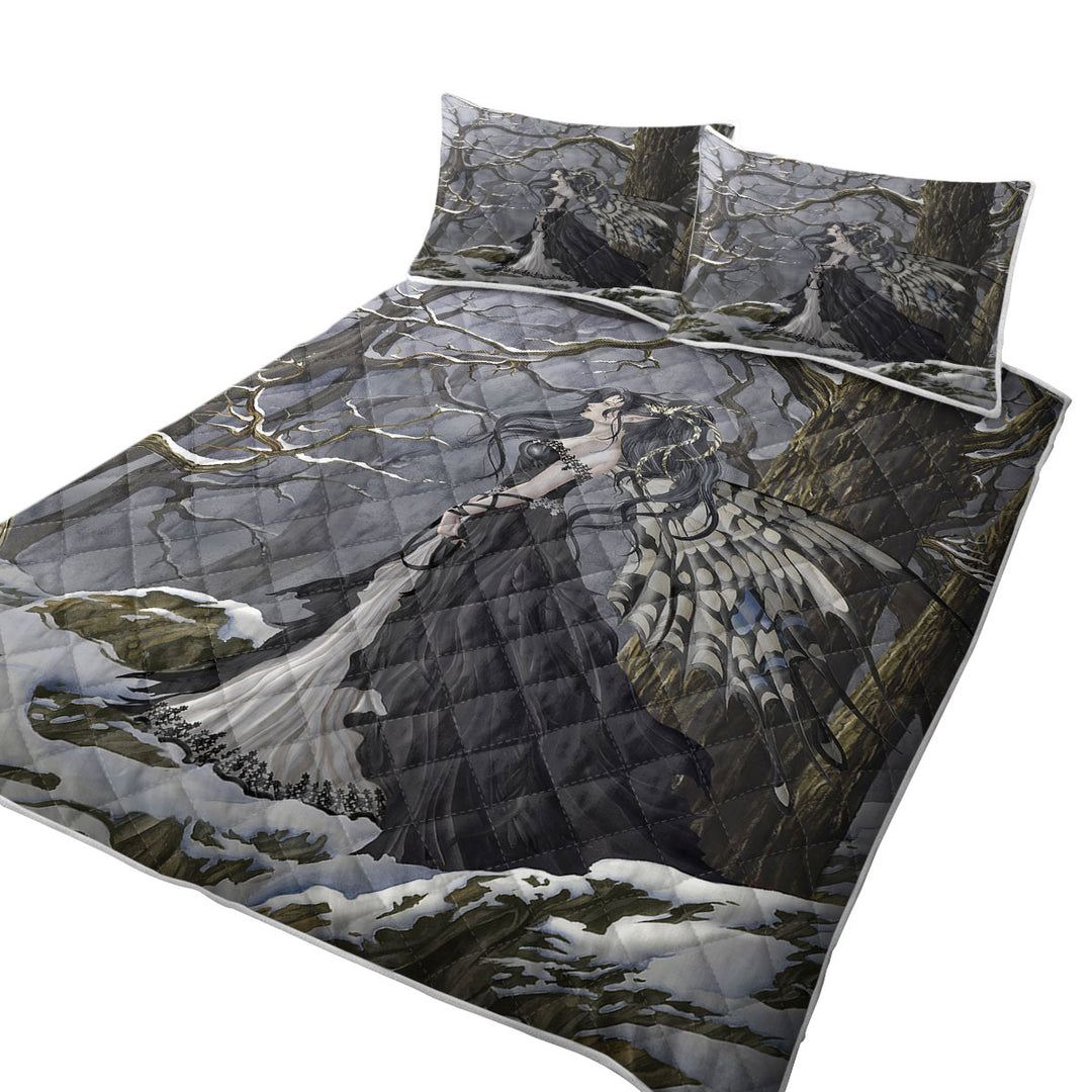 Hope Fantasy Artwork of the Winter Forest Fairy Coverlets