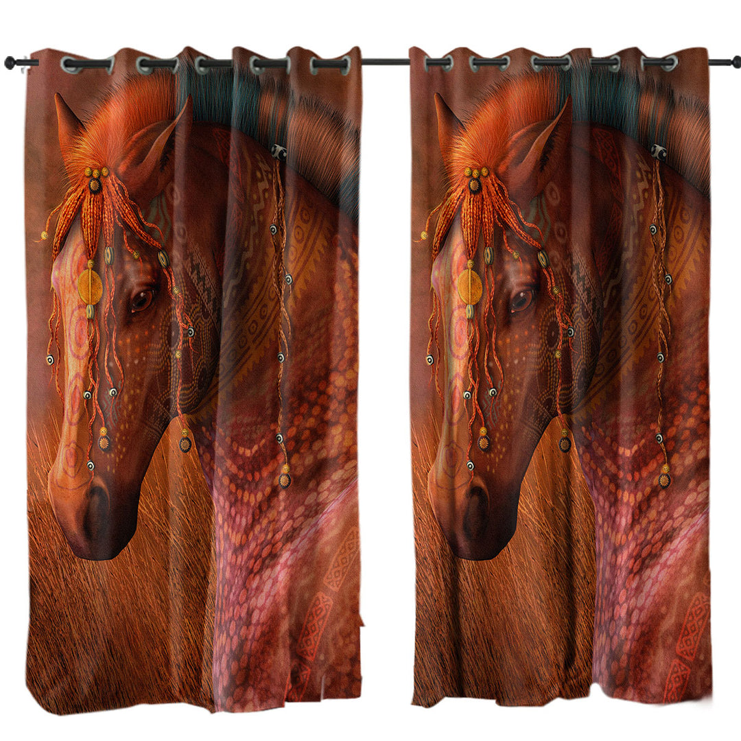 Horse Art African Masai War Pony Drapes