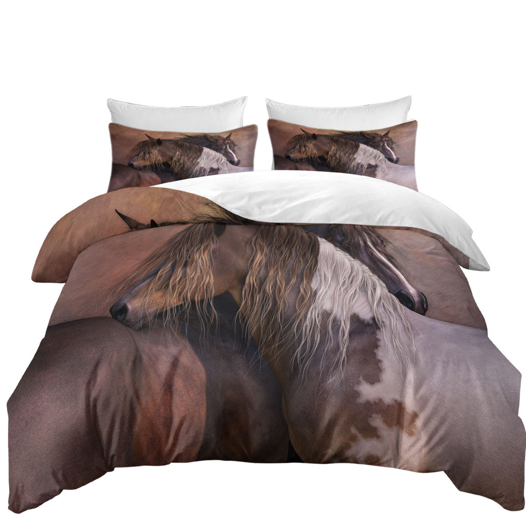 Horse Art One Spirit Bound Horses Twin Duvet Covers