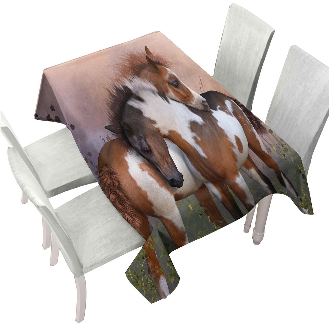 Horses Art Lovely Horses Custom table Covers