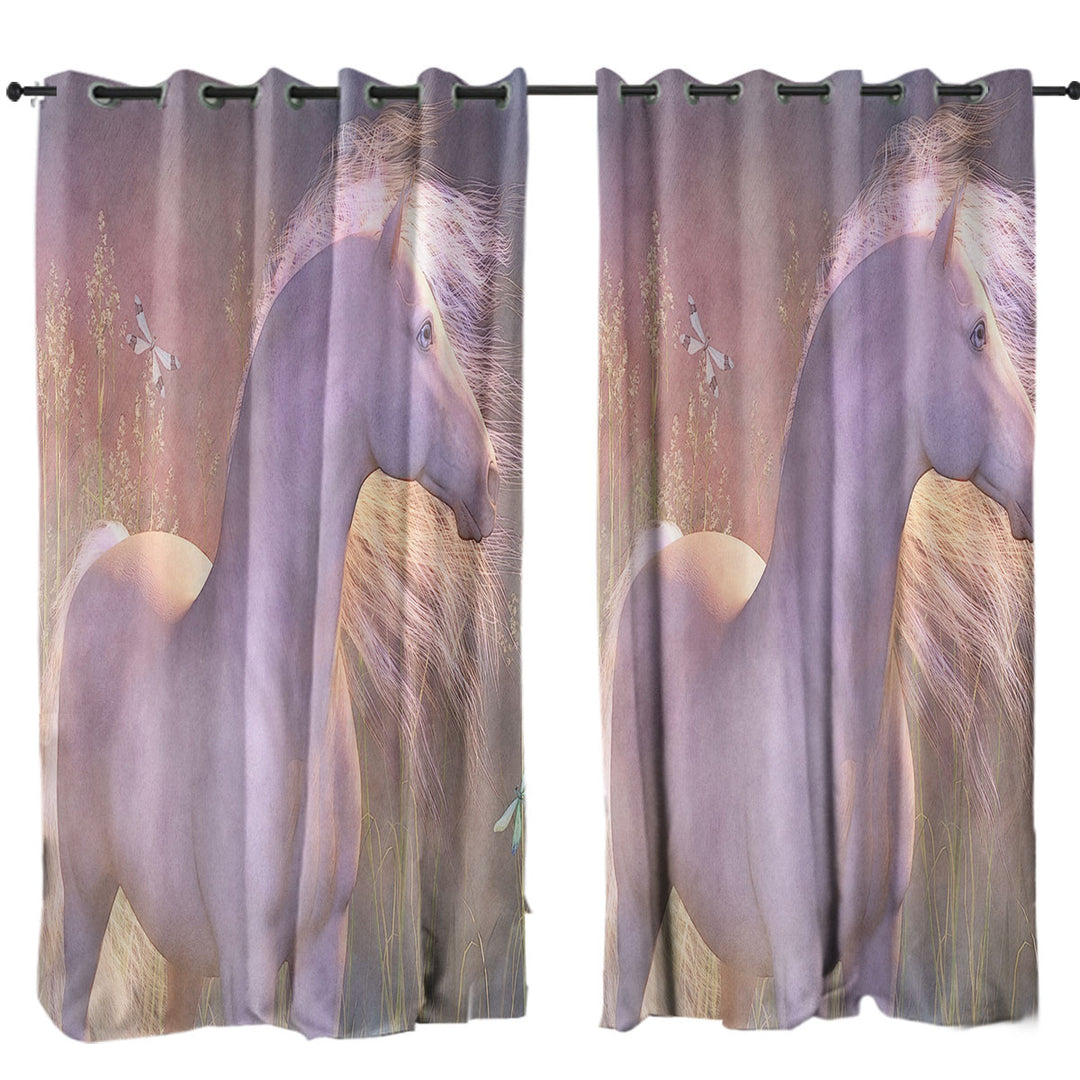 Horses Art Wild Horse Summer Breeze Curtain