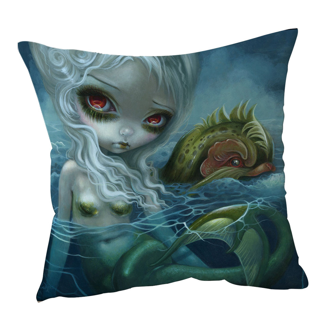 How Deep is the Ocean Fantasy Art Mermaid Cushions