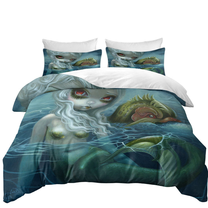 How Deep is the Ocean Fantasy Art Mermaid Duvet Covers