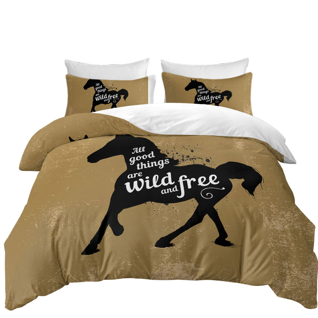 Inspiring and Positive Quote Horse Duvet Cover