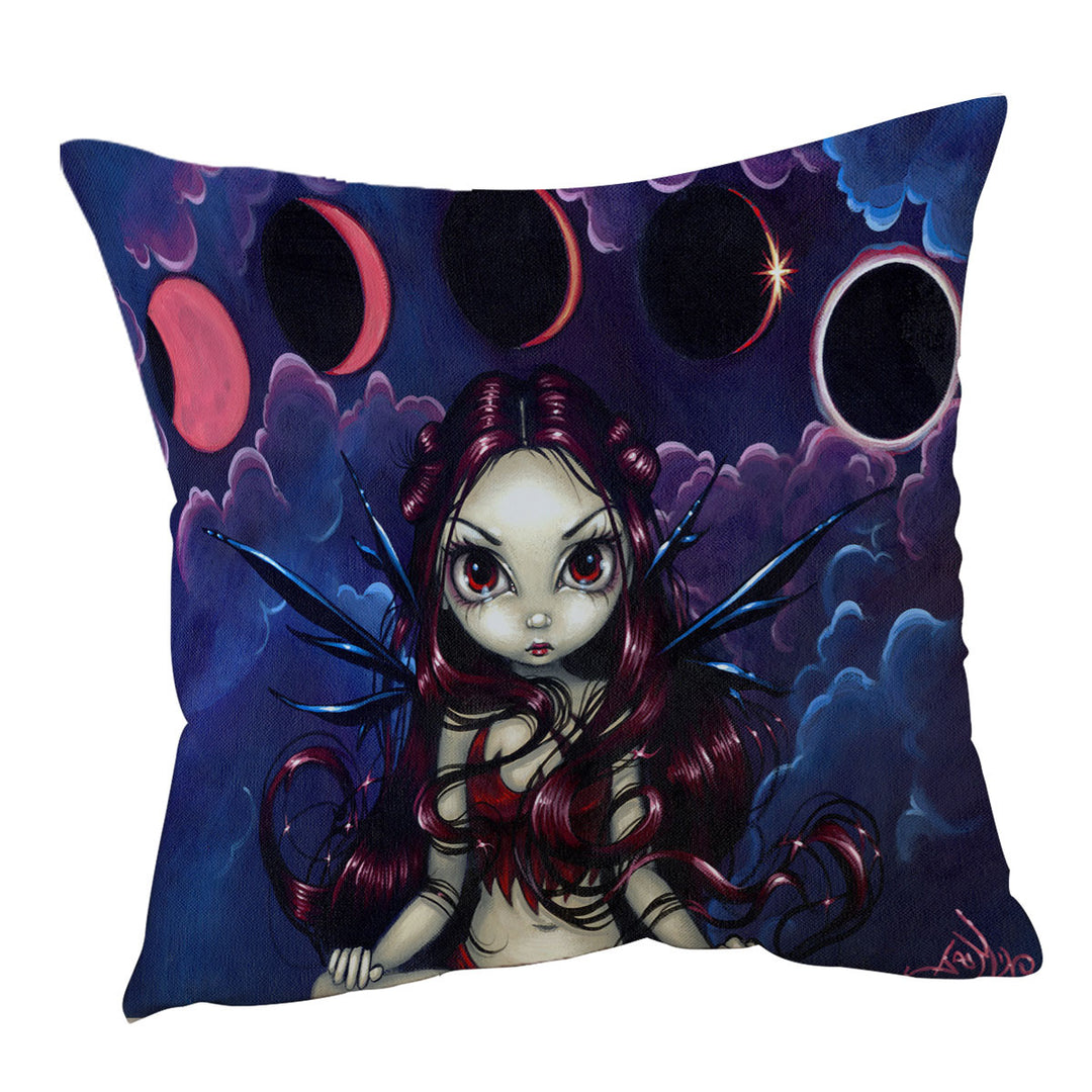 Invoking the Eclipse Moon Fairy Throw Cushions