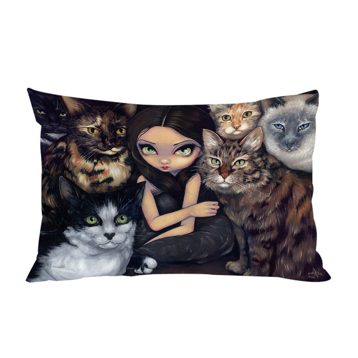 It is All About the Cats and Beautiful Girl Pillow Cases