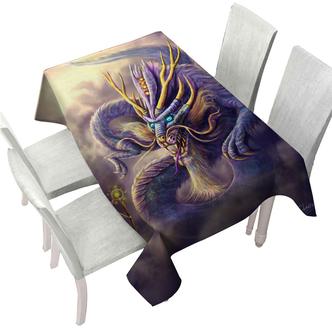 Ithrios the Purple Dragon Custom table Covers