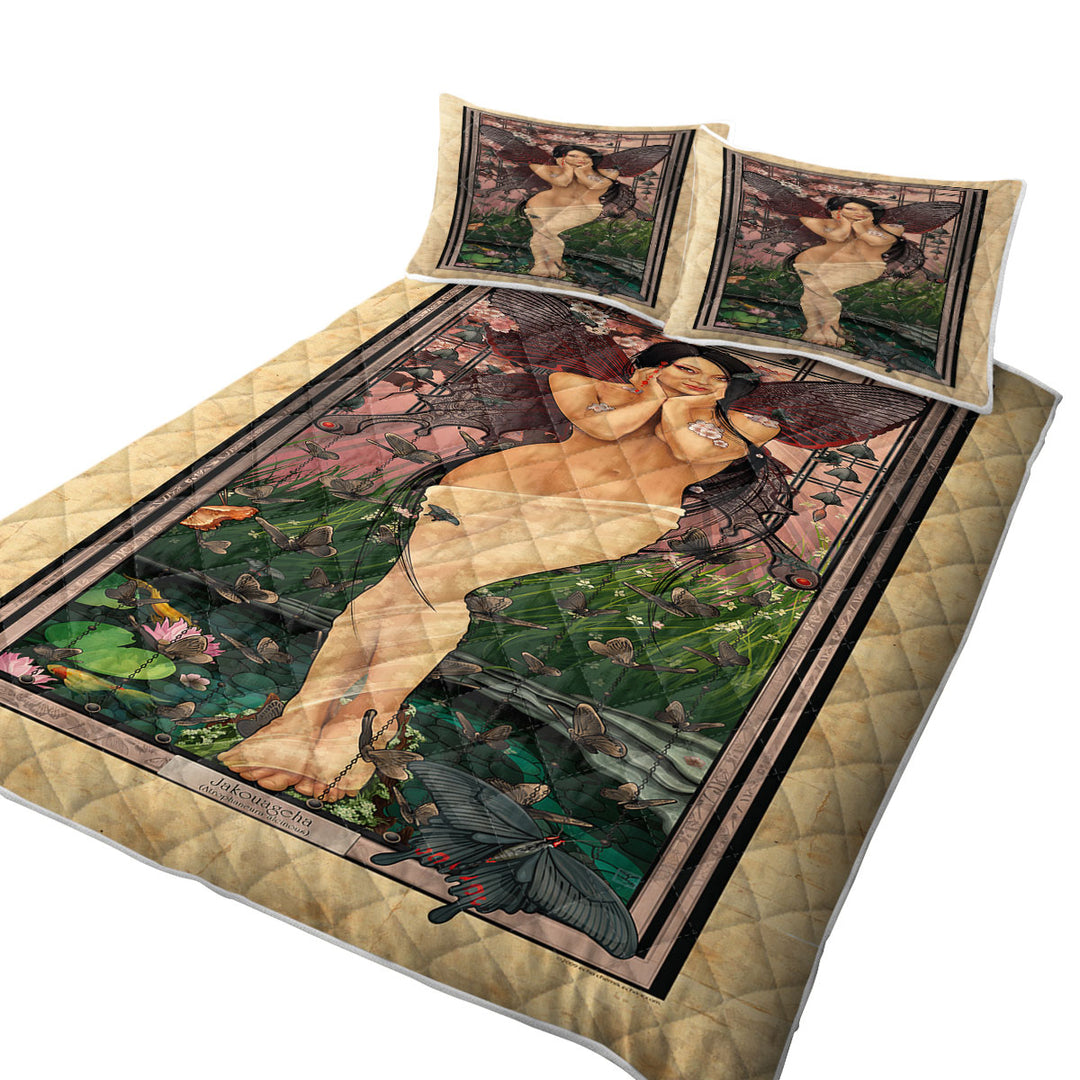 Jakouageha Sexy Butterfly Fairy Quilts