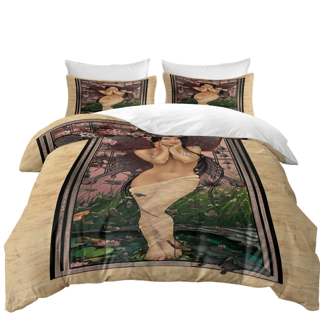 Jakouageha Sexy Butterfly Fairy full Size Duvet Cover