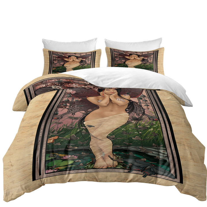 Jakouageha Sexy Butterfly Fairy full Size Duvet Cover