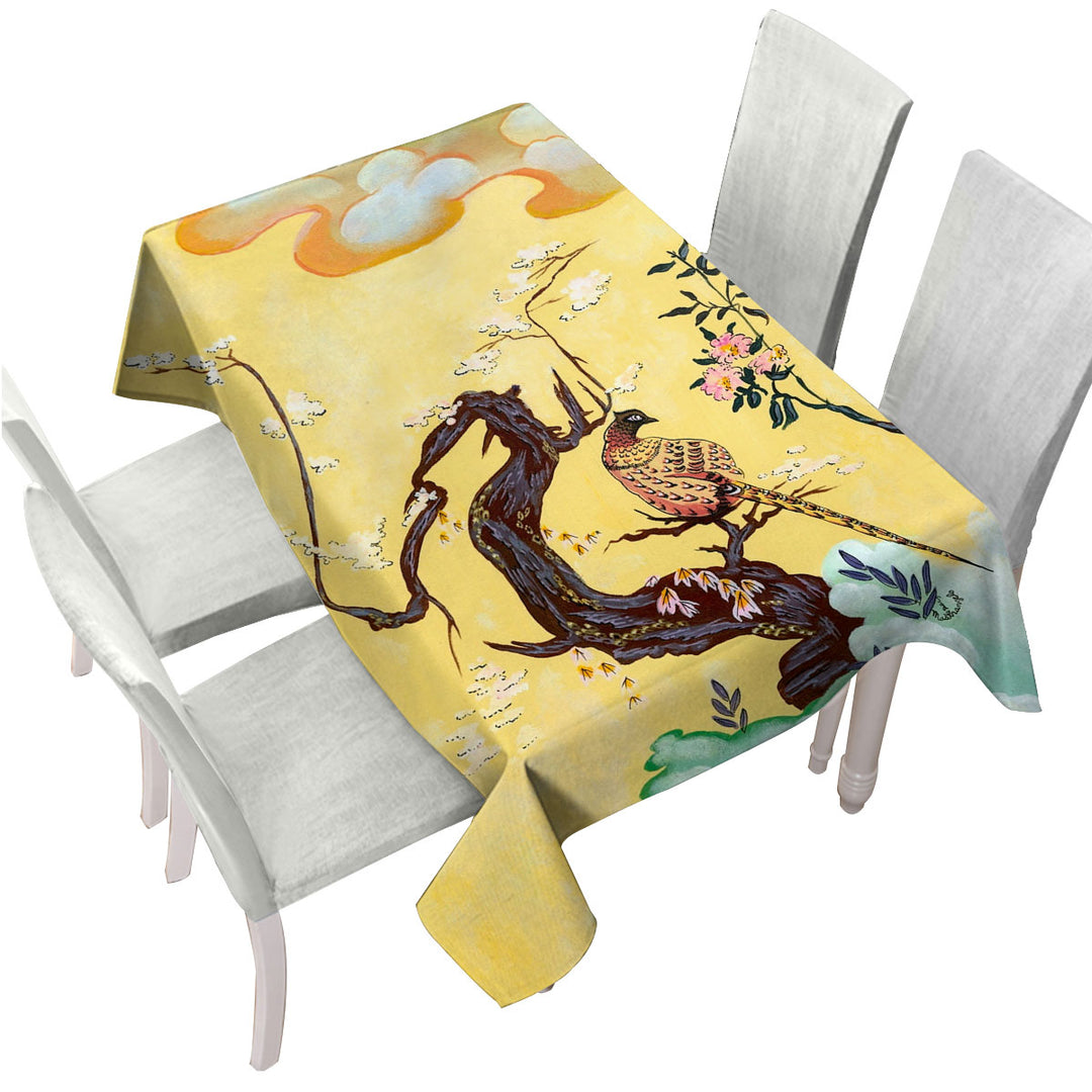 Japanese Art Painting Asian Bird Custom tablecloths