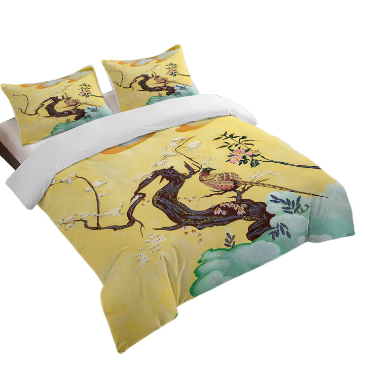 Japanese Art Painting Asian Bird Duvet Covers King