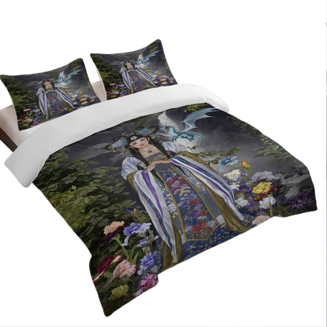 Japanese Flower Garden and Dragon Princess Coverlets