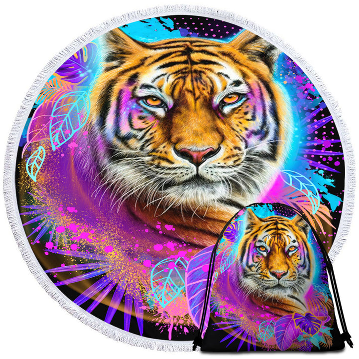 Jungle Animals Art Tiger Boys Beach Towels