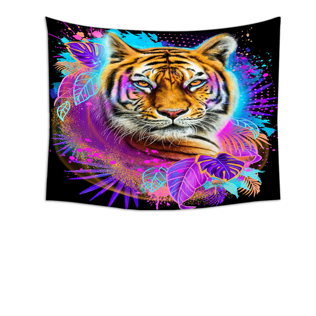 Jungle Animals Art Tiger Tapestry Wall Decor