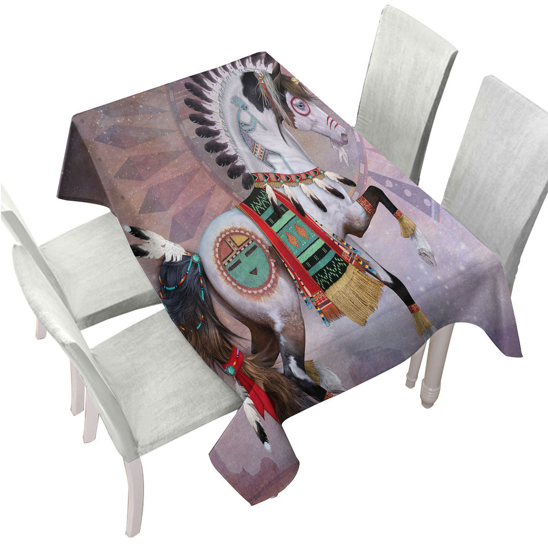 Kachina Native American Unicorn Tablecloths