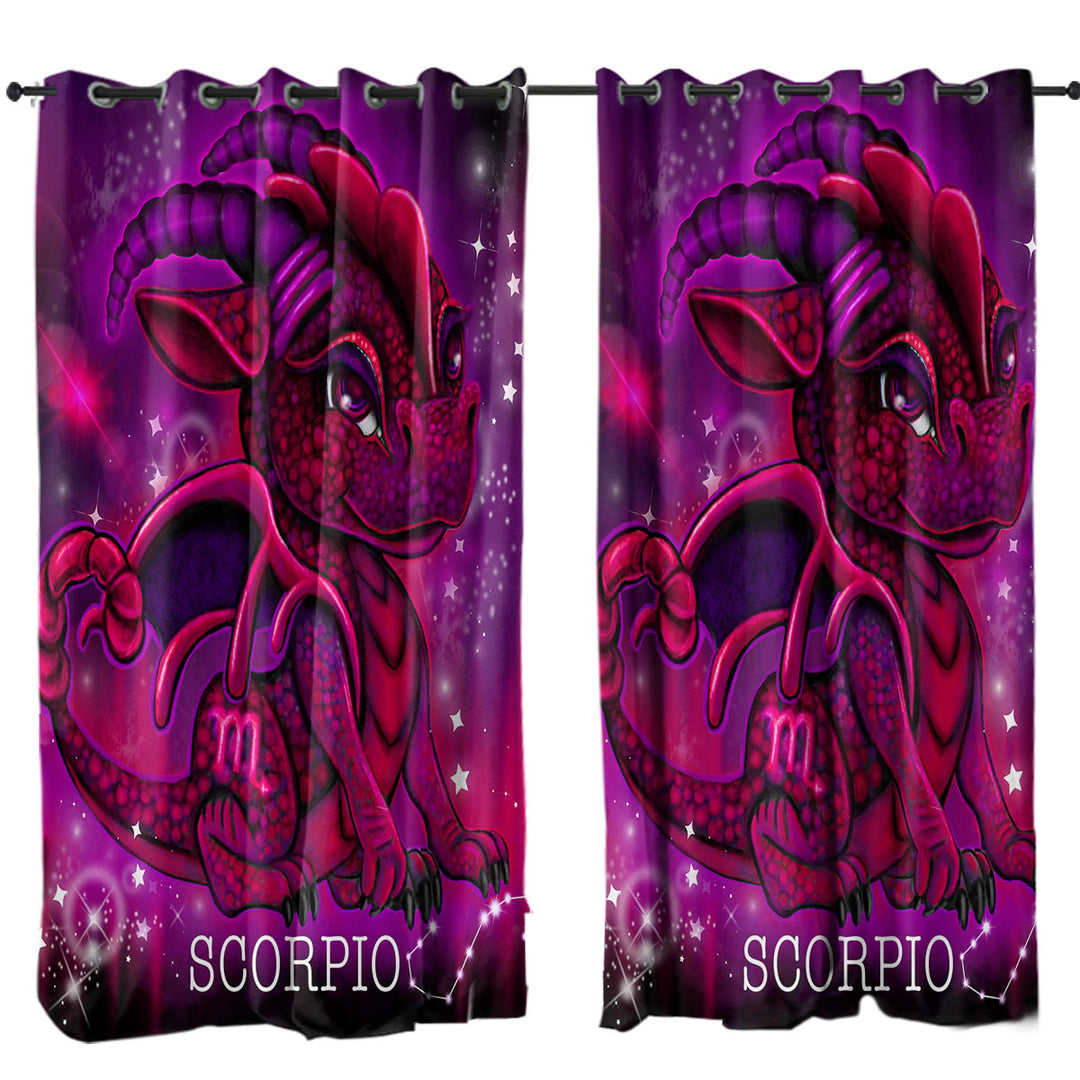 Kids Design Scorpio Lil Dragon Curtain