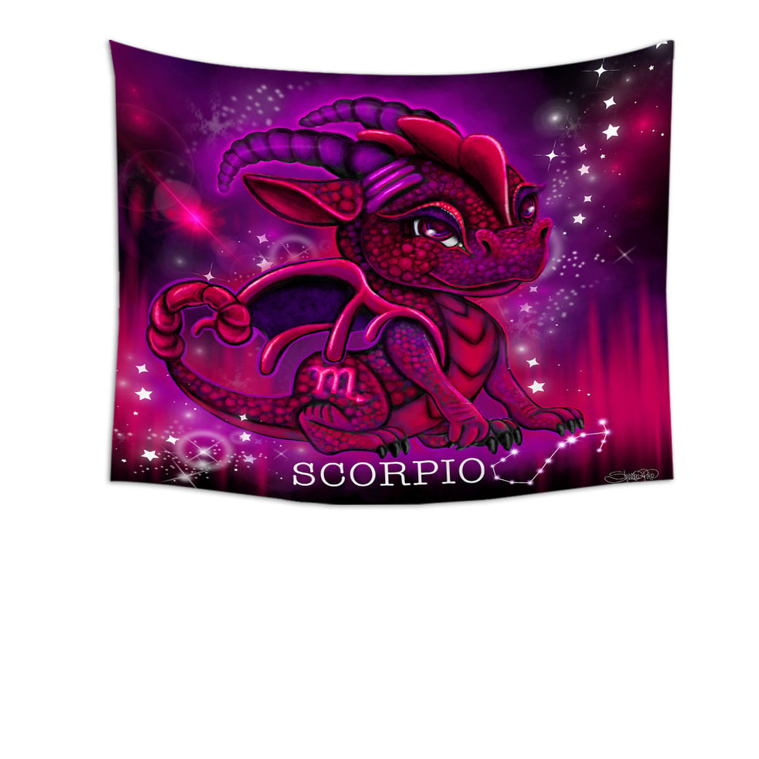 Kids Design Tapestry Wall Decor Scorpio Lil Dragon