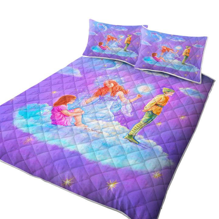 Kids Fairy Tale Painting the Cloud Lady Daybed Covers Sets