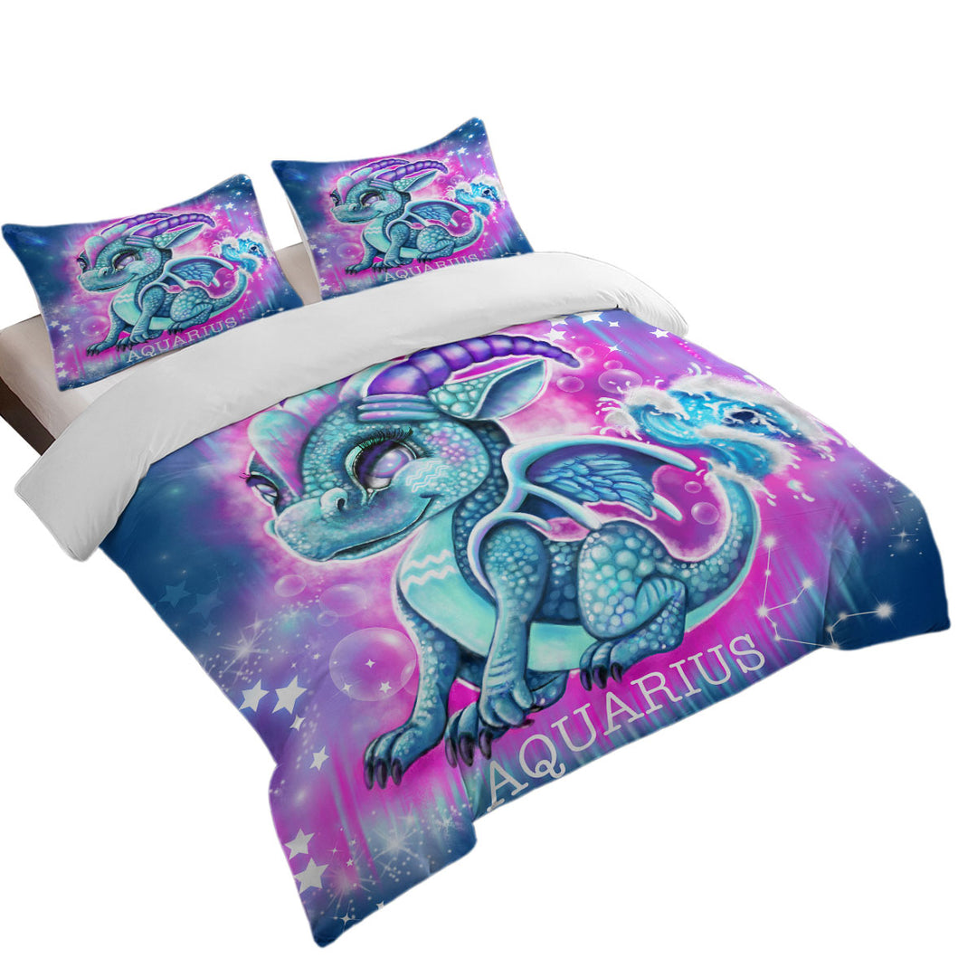 Kids Fantasy Art Aquarius Lil Dragon Bed Covers