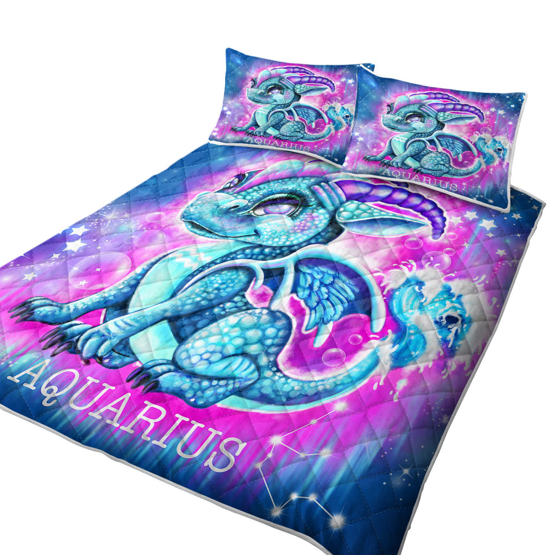 Kids Fantasy Art Aquarius Lil Dragon Coverlets