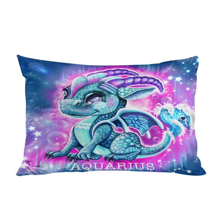 Kids Fantasy Art Aquarius Lil Dragon Pillowcase