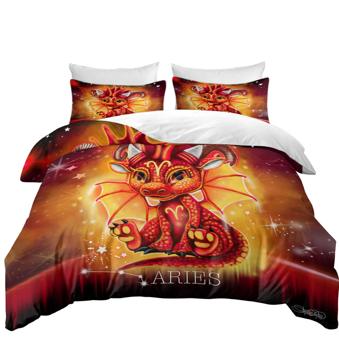 Kids Fantasy Art Aries Lil Dragon Bed Covers