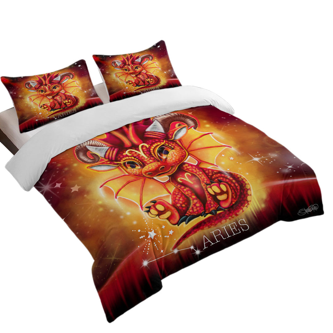 Kids Fantasy Art Aries Lil Dragon Duvet Covers