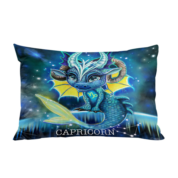 Kids Fantasy Art Capricorn Lil Dragon Pillow Cases