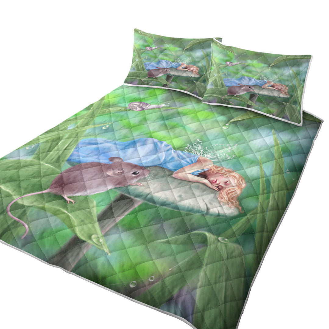 Kids Fantasy Art Sweet Dreams Cute Little Fairy Coverlets