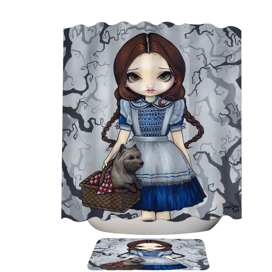 Kids Shower Curtains Art Dorothy and Toto