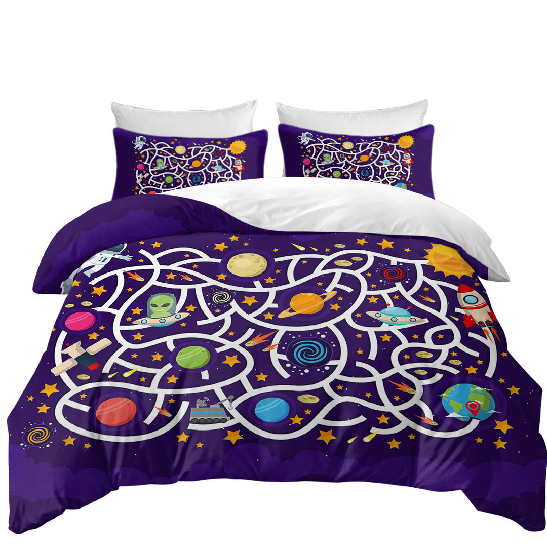 Kids Space Maze Duvet Covers