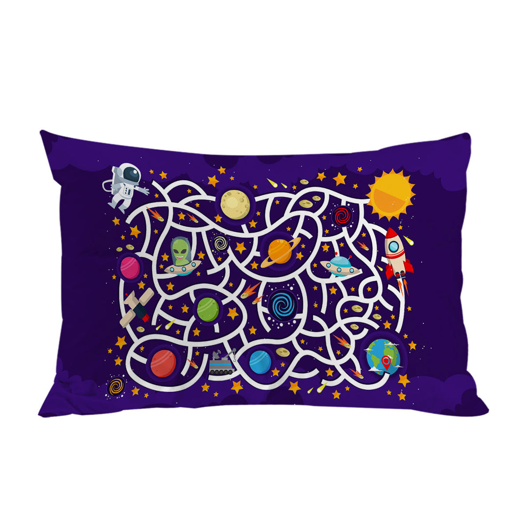 Kids Space Maze Pillow Cases