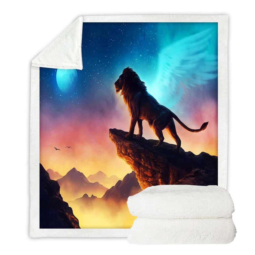 Kids Throws Free Like a Bird Night Sky Angel Lion